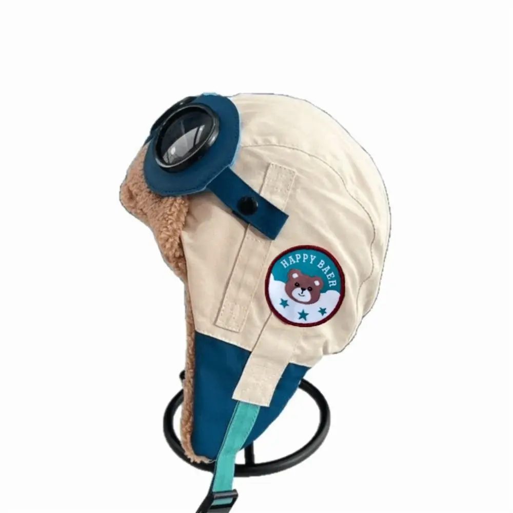 

Новая милая мультяшная шапка-пилот, ветрозащитная, морозостойкая, защитная шапка для ушей, толстая, с очками, теплая зимняя шапка