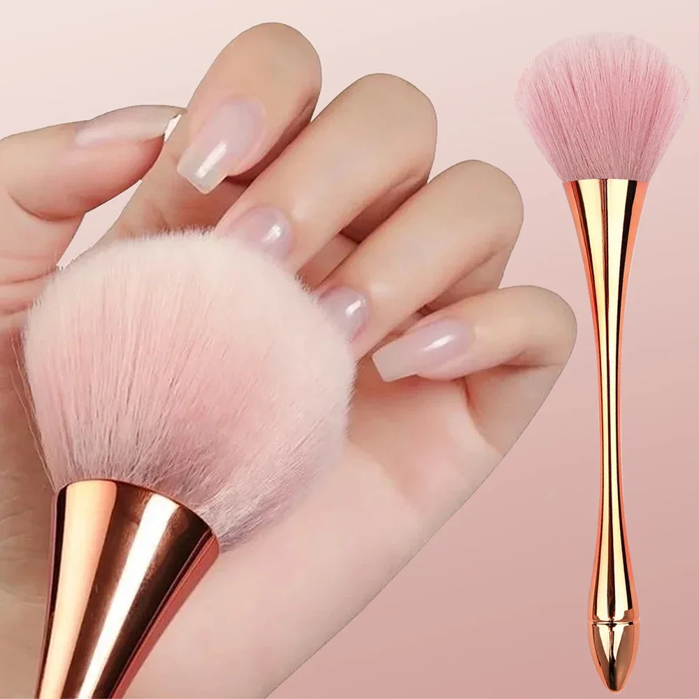3Styles Gold Powder Brush Professional Nail Art Make Up Brush Large Cosmetic Face Cont Cosmetic Face Cont Brocha Colorete Tools
