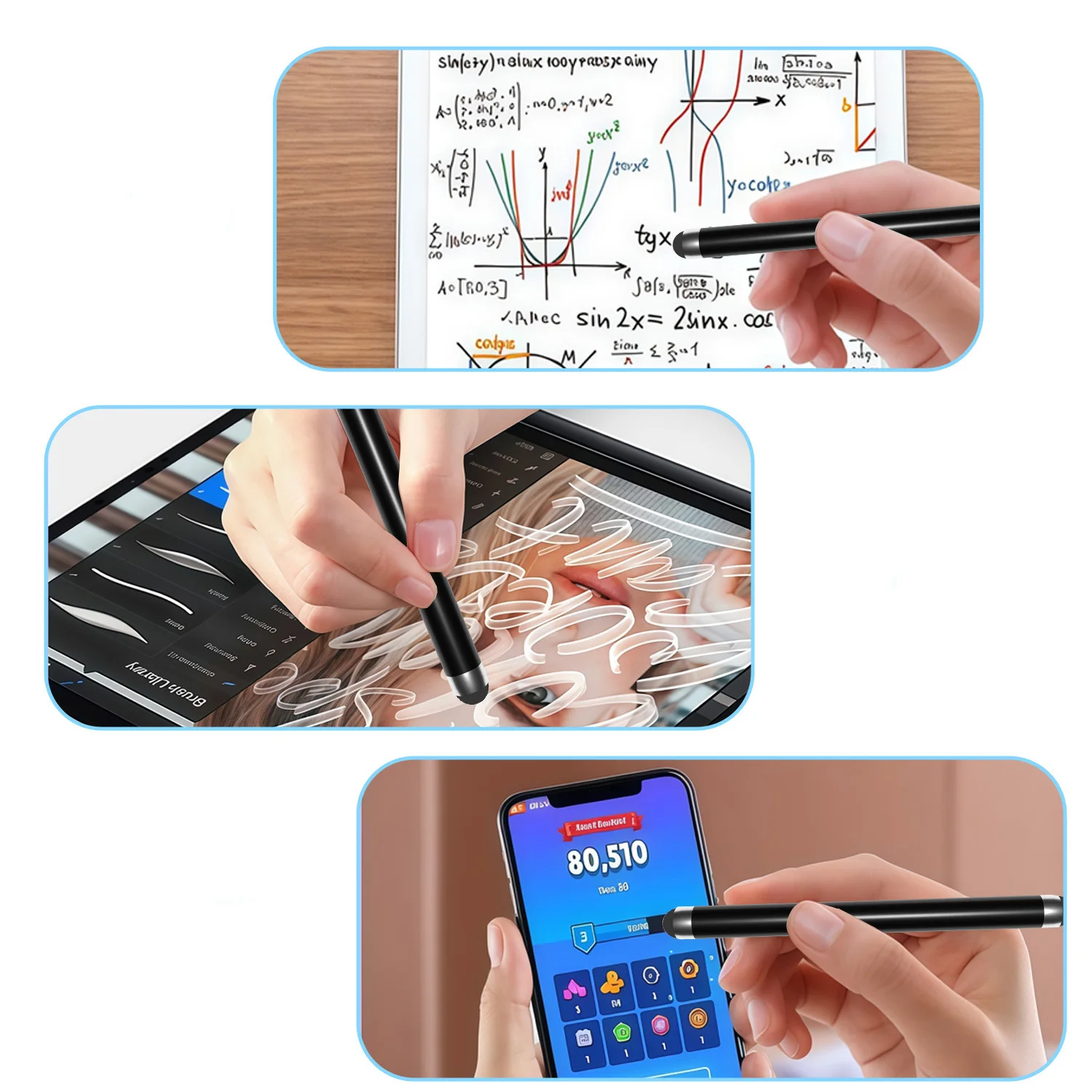 Motorcycle-specific Stylus Pen Mobile Phone tablet Touch Screen Accessories Metal Capacitive Pen Tablet For Android for iPhone
