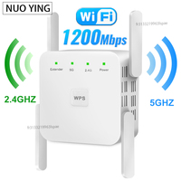 5G WiFi Repeater Wifi Amplifier Signal Wifi Extender Network Wi fi Booster 1200Mbps 5 Ghz Long Range Wireless Wi-fi Repeater