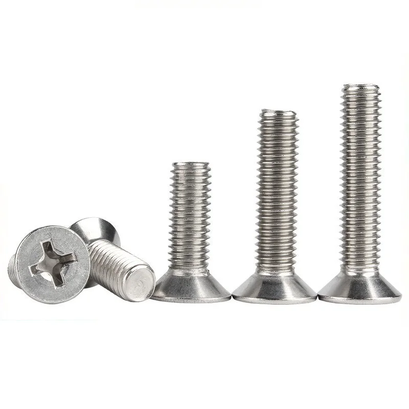 5/32-32 3/16-24 1/4-20 5/16-18 UNC BSW 304 Stainless Steel Cross Phillips Flat Countersunk Head Screw Bolt