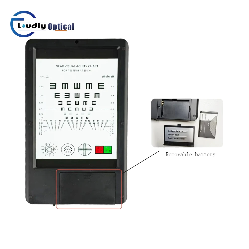 NV-37C 빛 시력 시력 차트 테스트를 갖춘 시력 테스터 근처 시력 테스터에 대한 중고 안과 장비