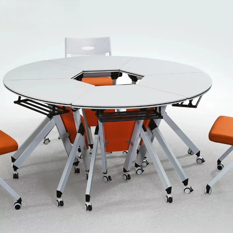 School Furniture Folding Stackable Wooden Conference Adjustable Training Room Table