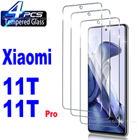 2Pcs/4Pcs 9H Tempered Glass For Xiaomi 11T  / 11T Pro Screen Protector Glass Film