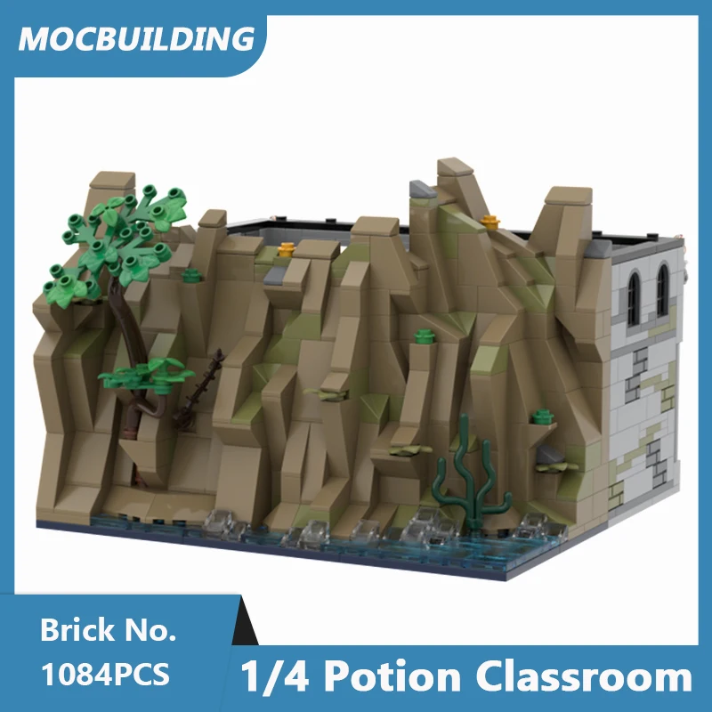 

MOC Building Blocks 1/4 Potion Classroom Rockwork Model DIY Assembled Bricks Architecture Series Display Toys Gifts 1084PCS