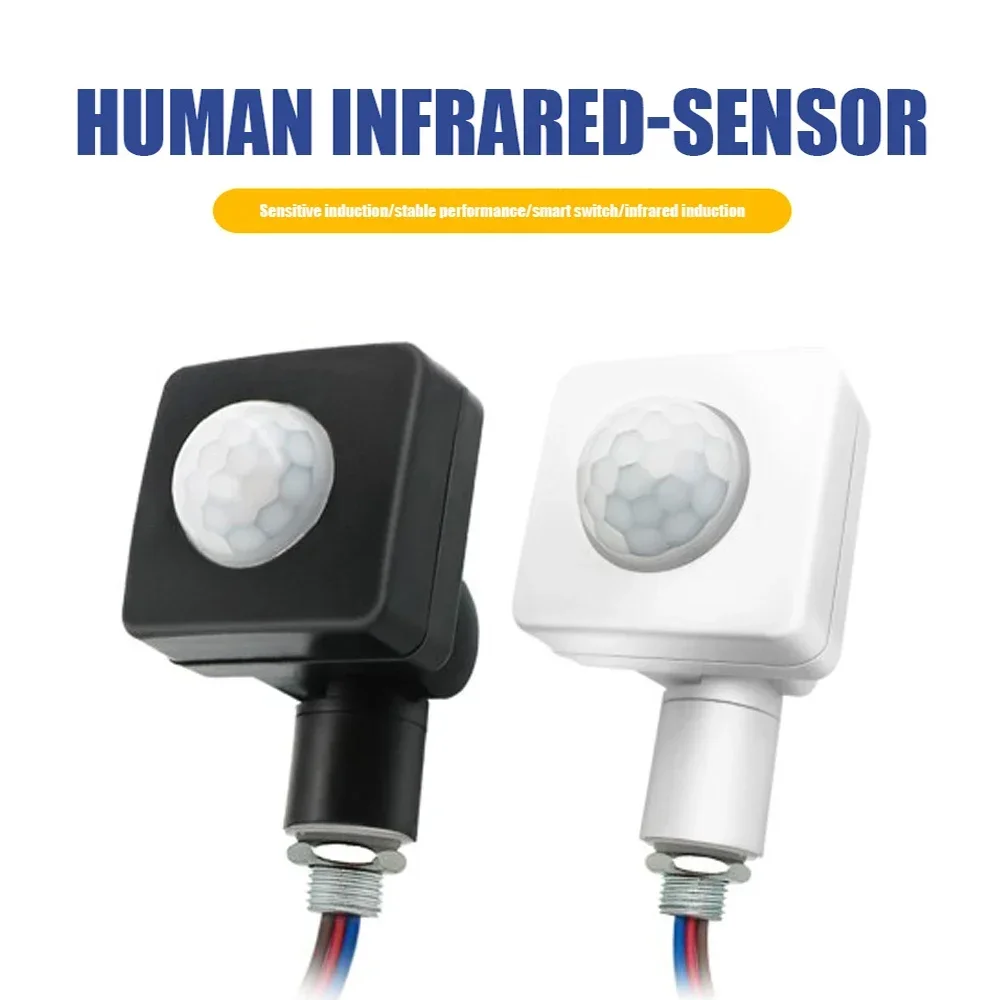 AC85-265V Sensor gerak dapat diatur, saklar PIR ultra tipis LED lampu banjir PIR tahan air luar ruangan Sensor gerakan