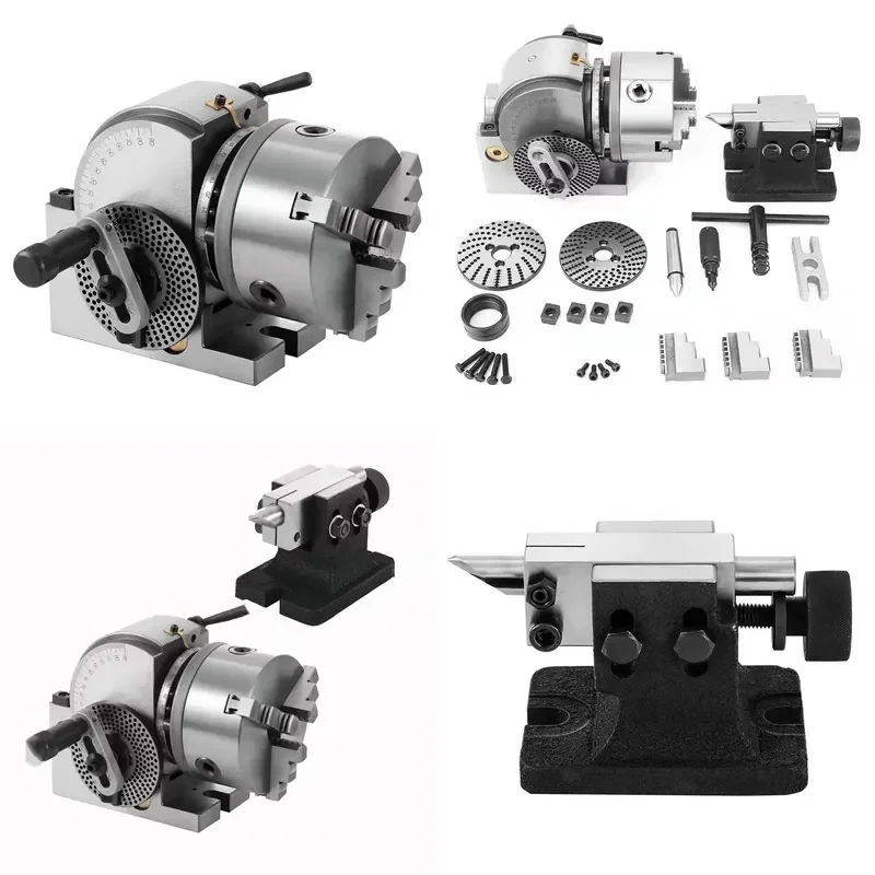 Small Half Universal Indexing Head for Milling Machine Rotary Table Dividing Head Precision Tool Accessory