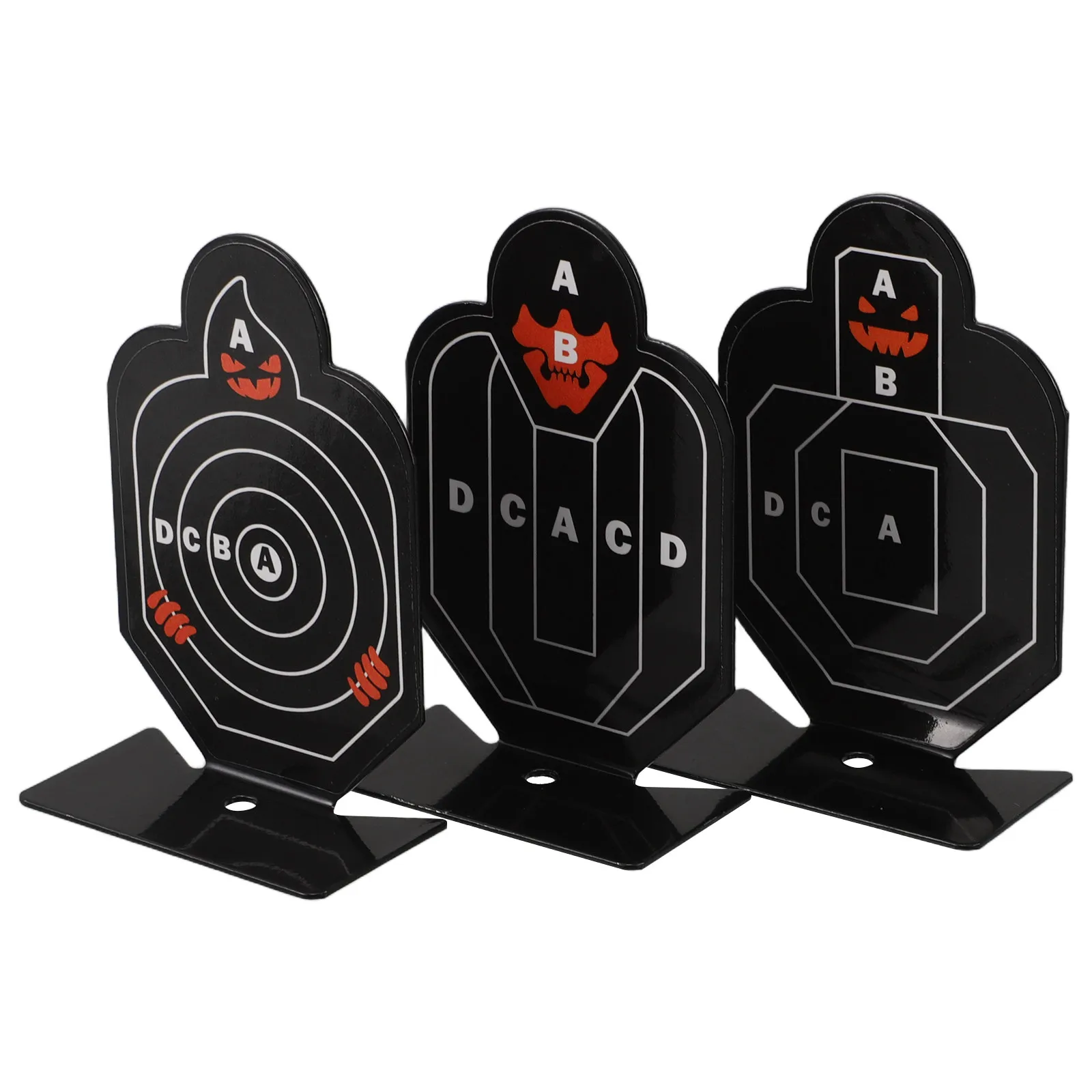 3Pcs Shooting Target Metal Board Rotatable Precision Practice Tool Outdoor Range Training Flip Scoring Resetting Small Targets