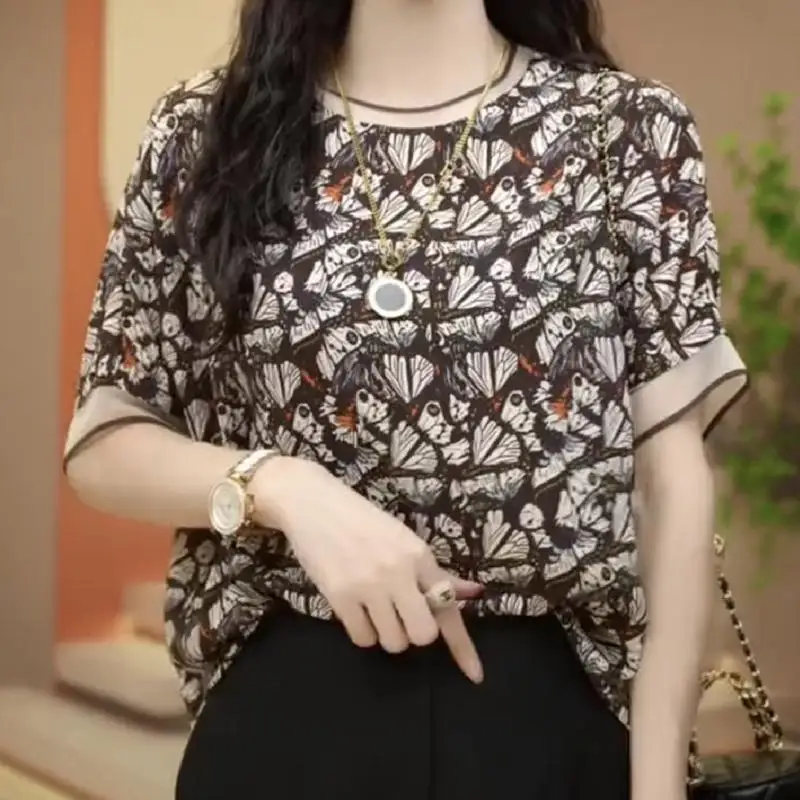 New Summer Casual T-shirt For Women Short-sleeved Fashion Shirt Versatile Top