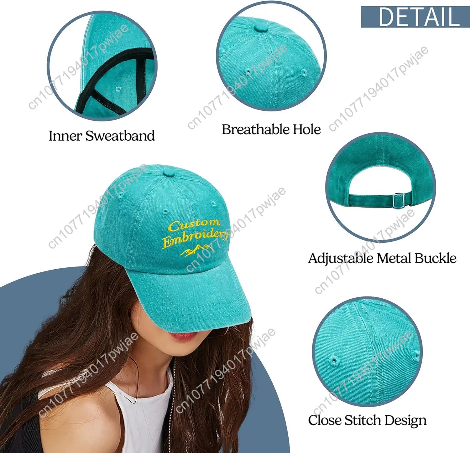 Benutzerdefinierte bestickte Hüte, personalisierte bestickte Baseballkappen. Fügen Sie Ihr Logo ein Textgeschenk für Männer und Frauen hinzu