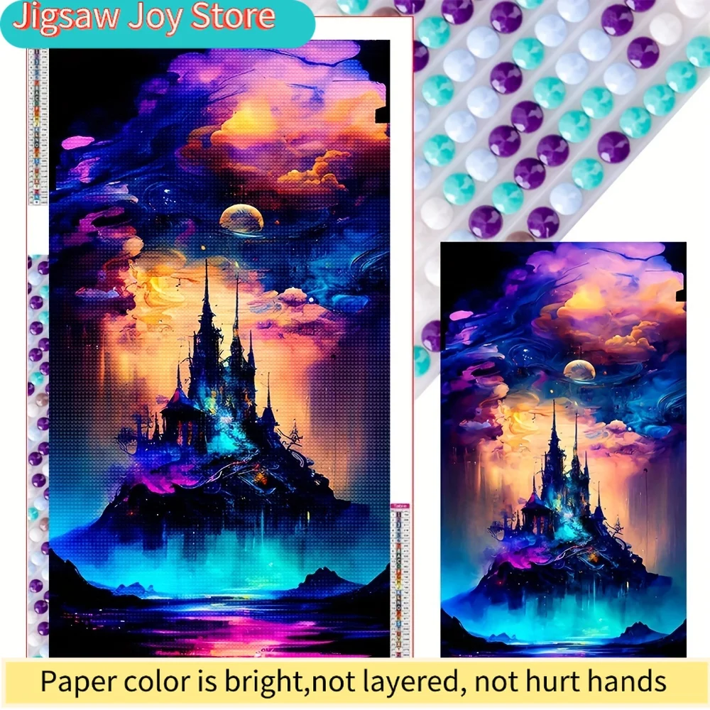 

Набор для алмазной вышивки 5D DIY, 40х70 см – Аниме-тема «Замок-призрак», круглые акриловые стразы, мозаика для декора стен дома