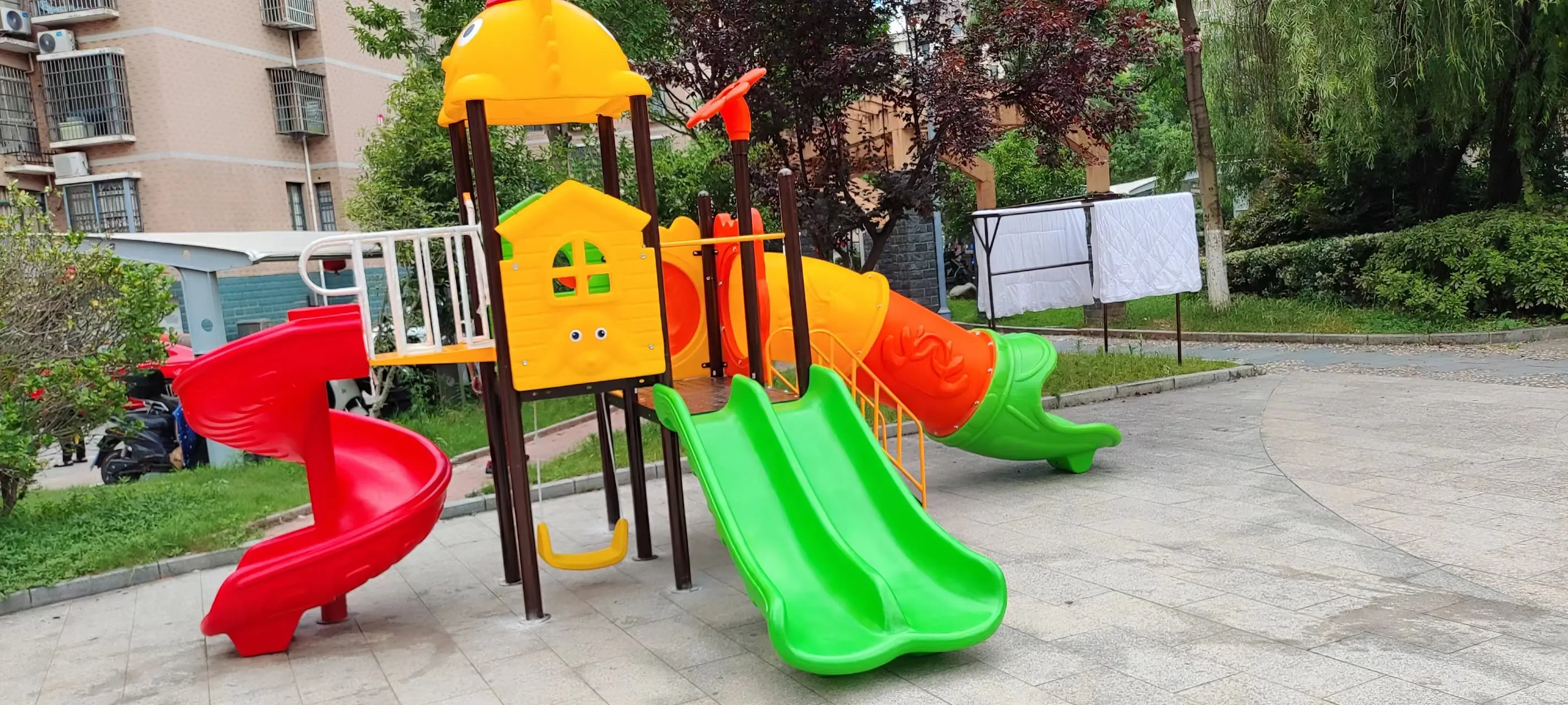 kids toy slide baby outdoor games swing kindergarten sets children's plastic child children playground indoor garden large B13