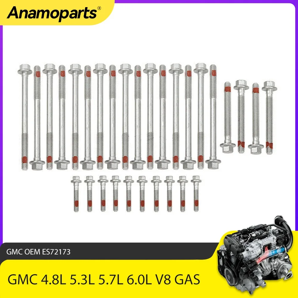 Engine Cylinder Head Bolts Fit 4.8 L 5.3 5.7 6.0 For Chevrolet GMC Cadillac Buick 4.8L 5.3L 5.7L 6.0L V8 GAS OHV Naturally