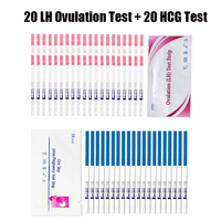 40 Pcs Early Pregnancy Preparation Test Strips  20 LH Ovulation Test + 20 HCG Test Household Over 99% Accuracy Women Measure