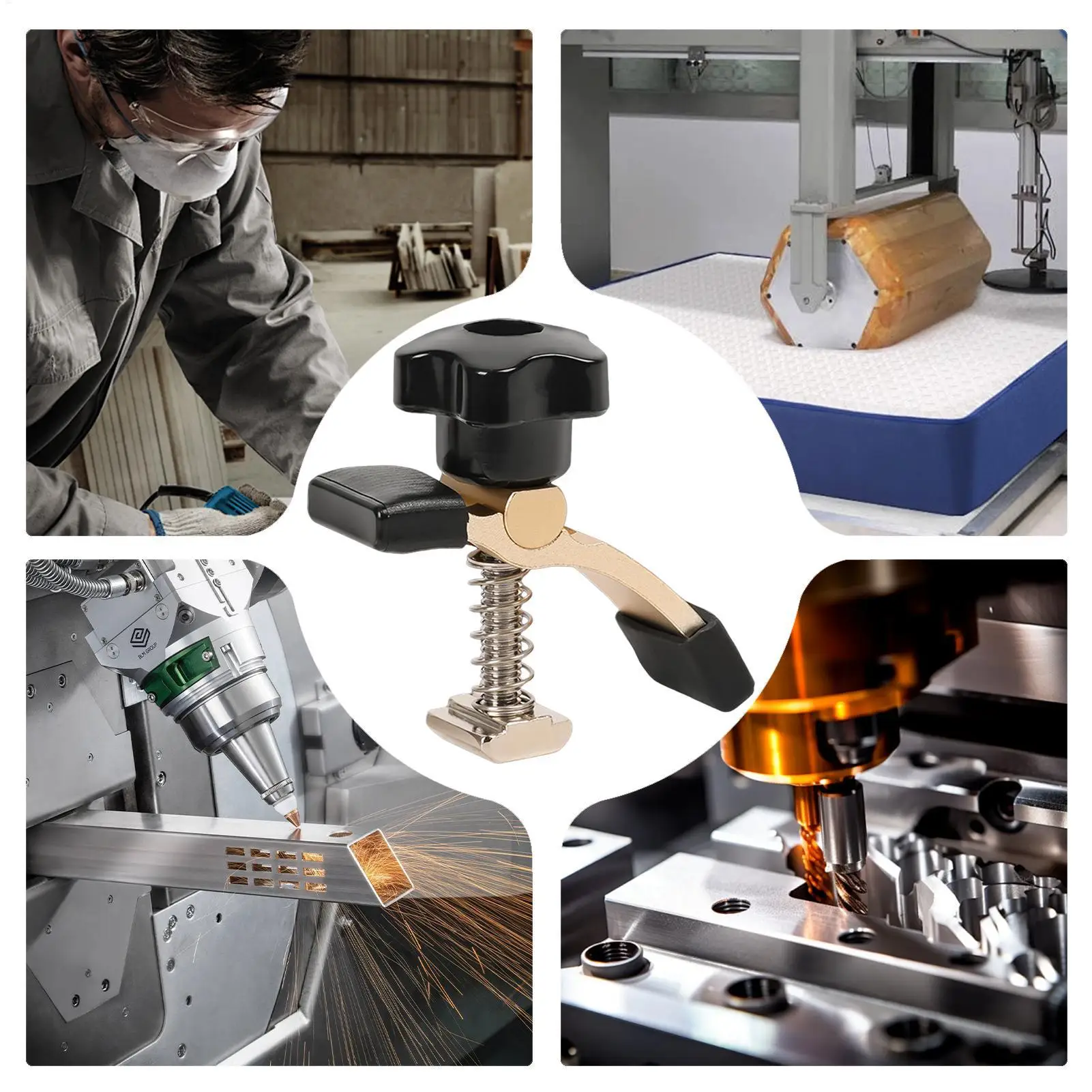 Machine Table Clamps T Track Hold Down Clamp Engraving Machine Fastening Jigs For Drill Presses Table Saws Milling CNC Acrylic