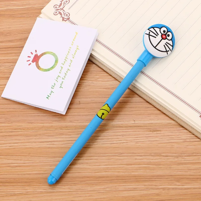 Hot Doraemon Jingle Cat Gel Pen Cute Cartoon Doll Needle Type High Value Office Writing Painting Signature Student Exam Ink Pen