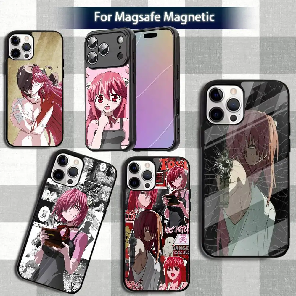 

E-Elfen Anime Lied Phone Case For iPhone 13,12,15,17,11,16,14,Pro,Max,Plus,Mini,Magsafe,Magnetic Wireless Charging Case