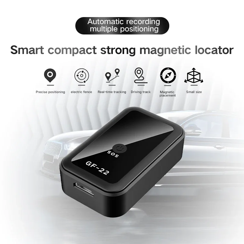 Mini GF-22 GPS Car Tracker Real Time Tracking Anti-Theft Anti-lost Locator Strong Magnetic Mount Vehicle SIM Message Positioner