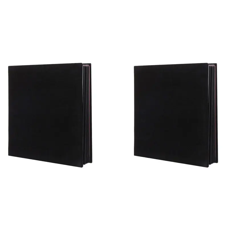 M12K-2X Photo Album Scrapbook Velvet Cover Thick Pages With Protective Film Save Images Permanently,Memory Book