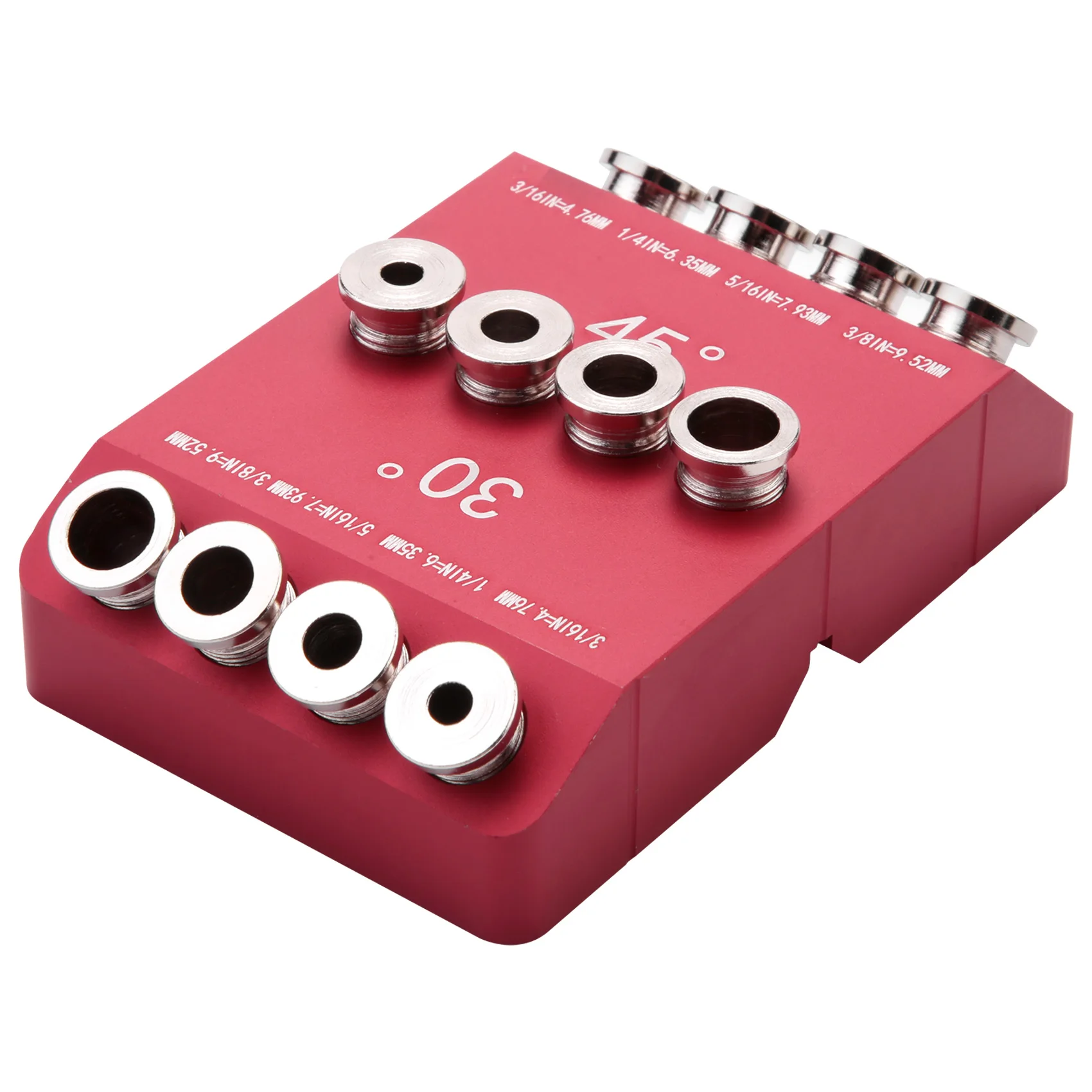 

30/45/90° Angle Drill Hole Guide Jig for Angled and Straight Hole,Cable Railing Lag Screw Drilling Template,1PCSB84B