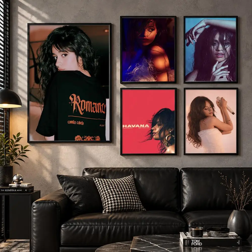C-Camila Cabello Poster Modern Wall Art Sticker For Living Room Bedroom Bar Home Decor Mural Painting Decoration