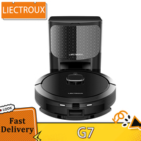 Liectroux G7 Robot Vacuum Cleaner, 6500Pa Suction, LDS Laser Navigation, 5200mAh Battery, Run 180mins, APP Control