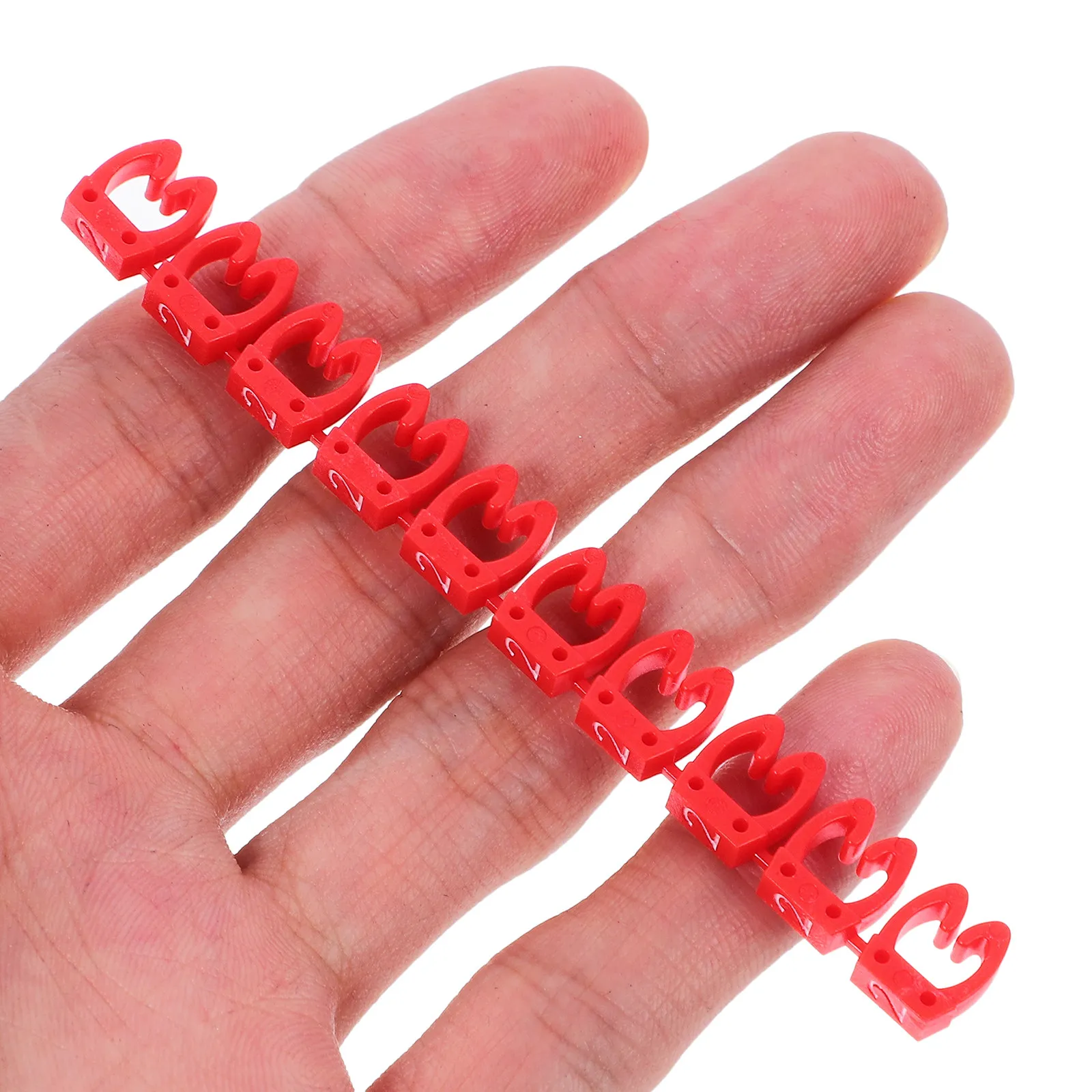 150Pcs Clip-on Cable Markers Numeric 0-9 Colorful Square Tubes Lightweight Precise Fit Wire Identifier for DIY Electronics Cord