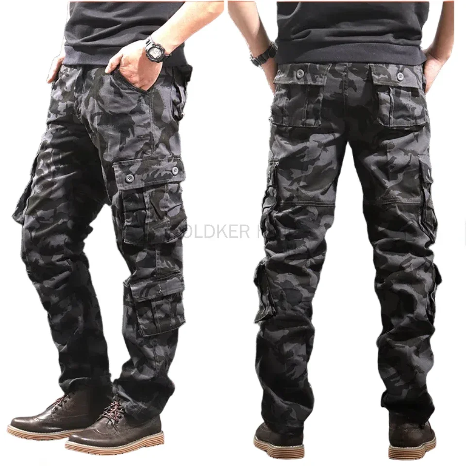 

New Camouflage Pants Outdoor Cargo Pants Breathable Hunting Trousers Elastic Waist Casual Streetwear