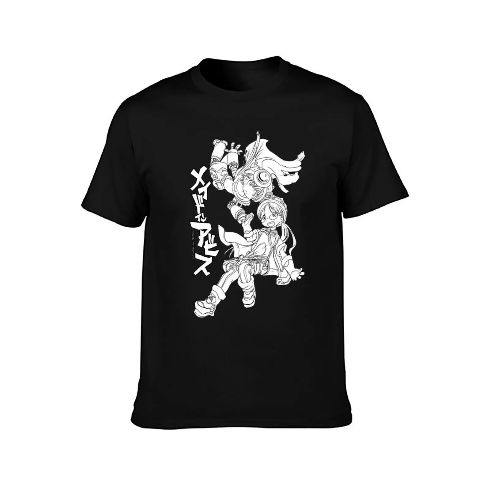 MADE IN ABYSS T-Shirt, Summer Casual Cotton Tee, Oversized Streetwear Tops, Vintage Graphic Print, Loose Fit Short Sleeve