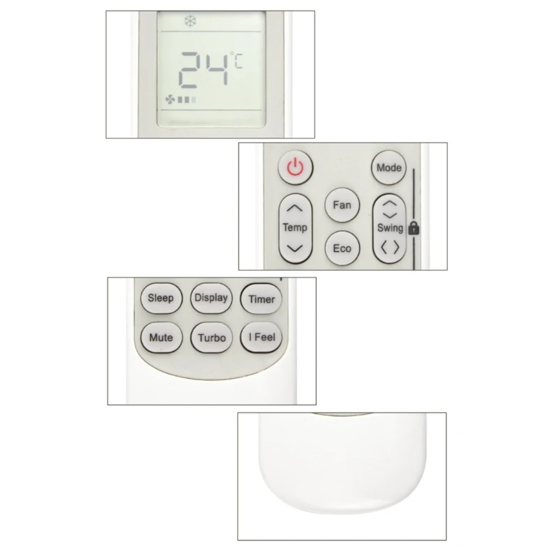 Mando a distancia para aire acondicionado Traiden EMTHS121A CMTHS121A, utiliza 2 uds., 3AAterías