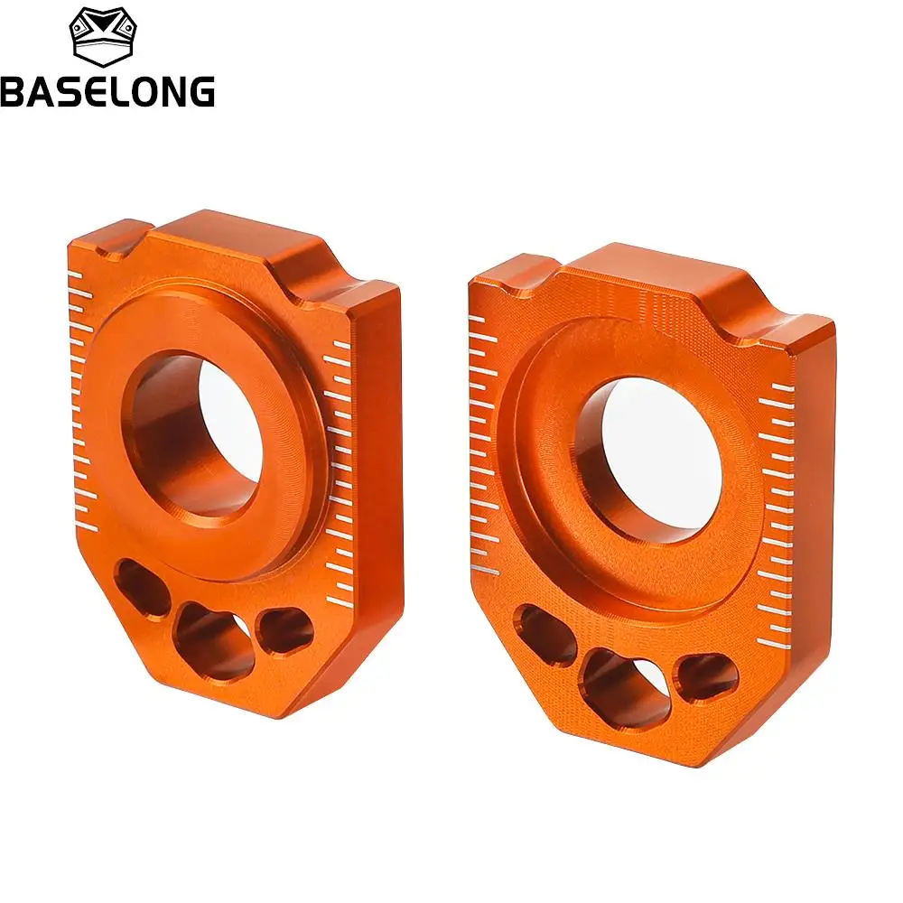 Orange CNC Rear Chain Adjuster Axle Block For KTM SX SXF XC XCF EXC EXCF XCW XCFW 125 150 200 250 300 350 400 450 500 525 530