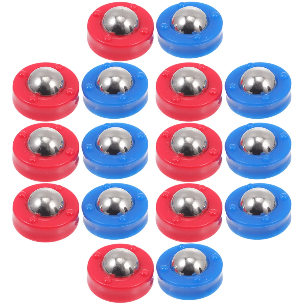 16 Pcs Tabletop Shuffleboard Football Pucks Supplies Free Sliding Beads Plastic Rolling Equipment Child Games