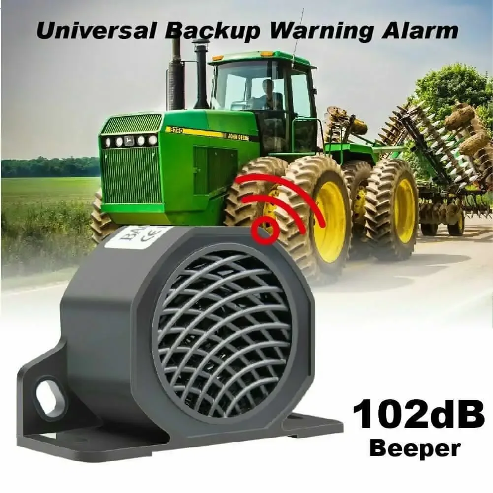 1 Pcs 102dB Heavy Duty Squawker Reverse Alarm White Noise Buzzer For Truck Bus Excavator Roadworks Safety Warning