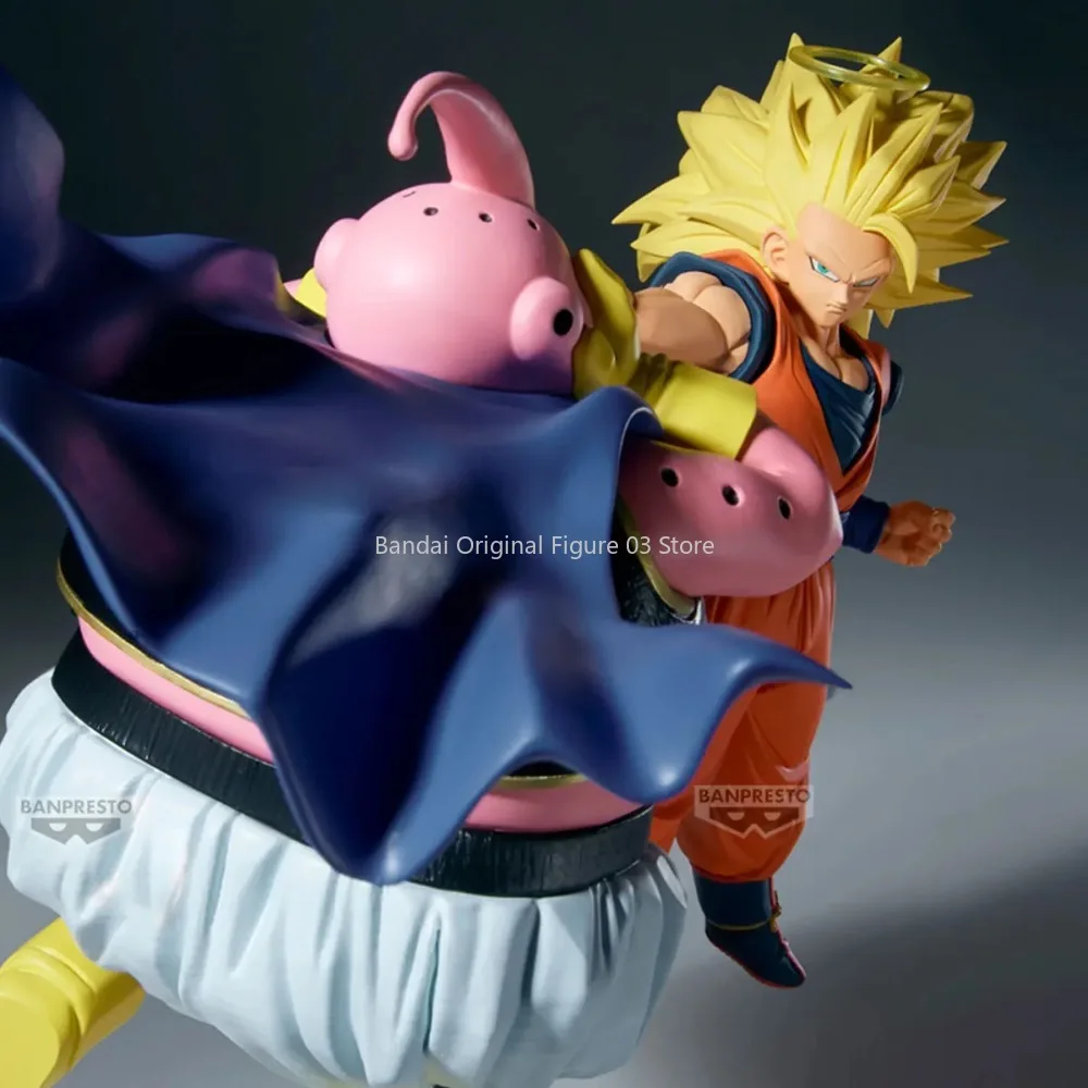 Original BANDAI Banpresto Dragon Ball MATCH MAKERS Majin Buu Goku PVC อะนิเมะตัวเลขการกระทําของเล่นคริสต์มาสของขวัญ