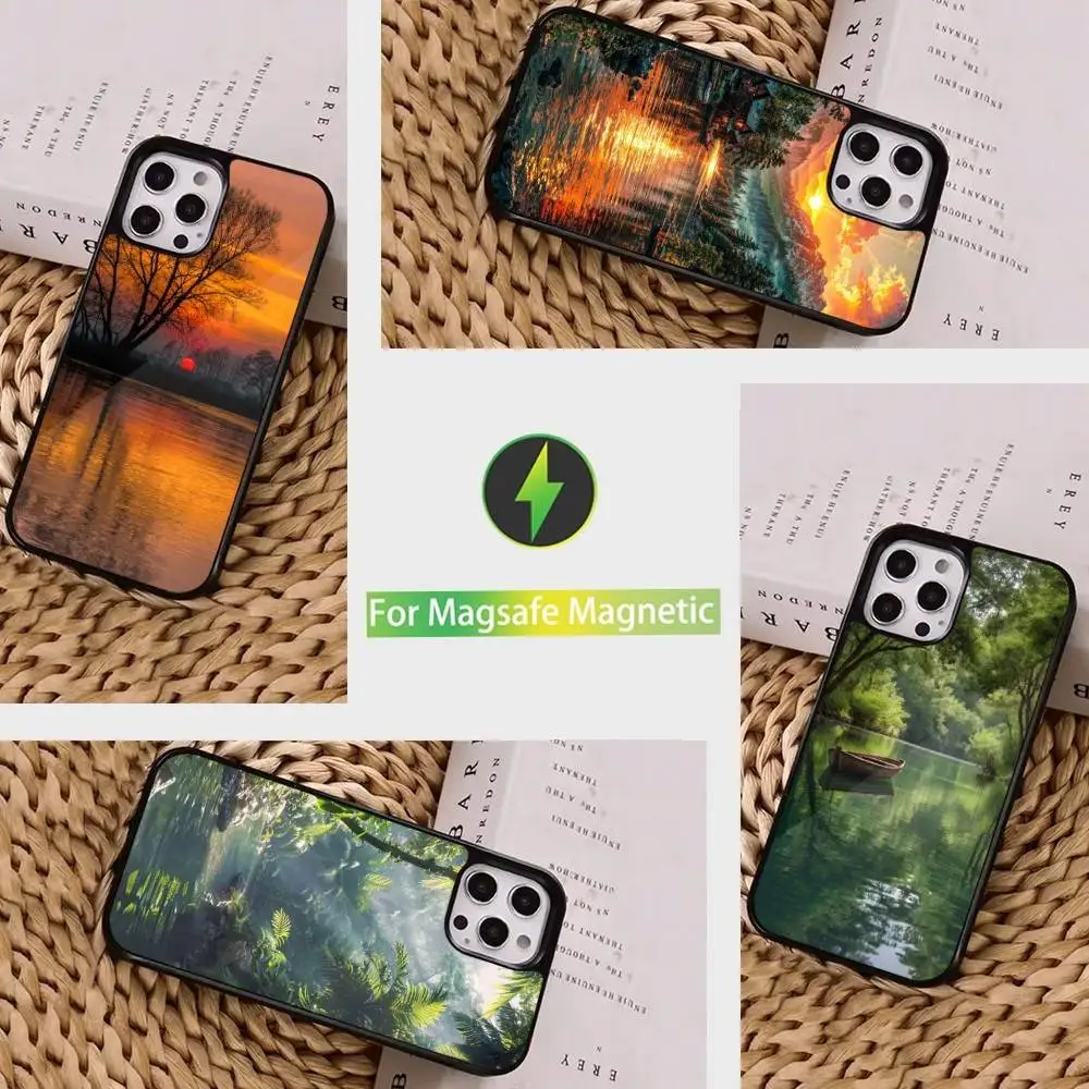 

Natural River Beautiful Phone Case For iPhone 16,15,14,13,12,11,Pro,Max,Plus,Mini, Magsafe,Magnetic Wireless Charging Case