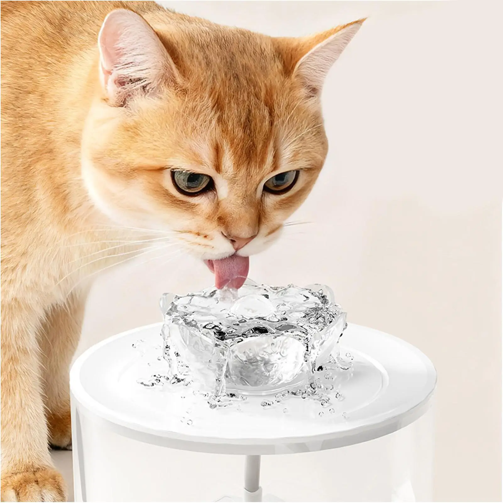 Cat Fountain For Drinking Electric USB Plug-In Anti-Slip Automatic Cat Water Dispenser For Small Medium Large Breeds Bedroom