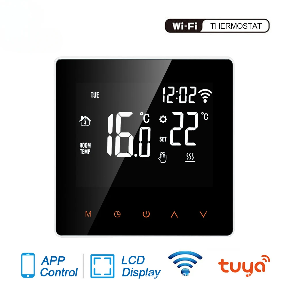 

Graffiti WiFi intelligent temperature control panel app, water, electricity, floor heating, wall mounted boiler LCD