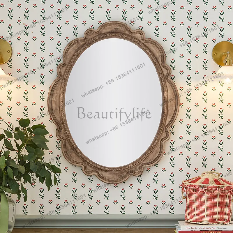 Vintage dressing mirror French medieval home bed and breakfast artistic decoration girls bedroom makeup mirror