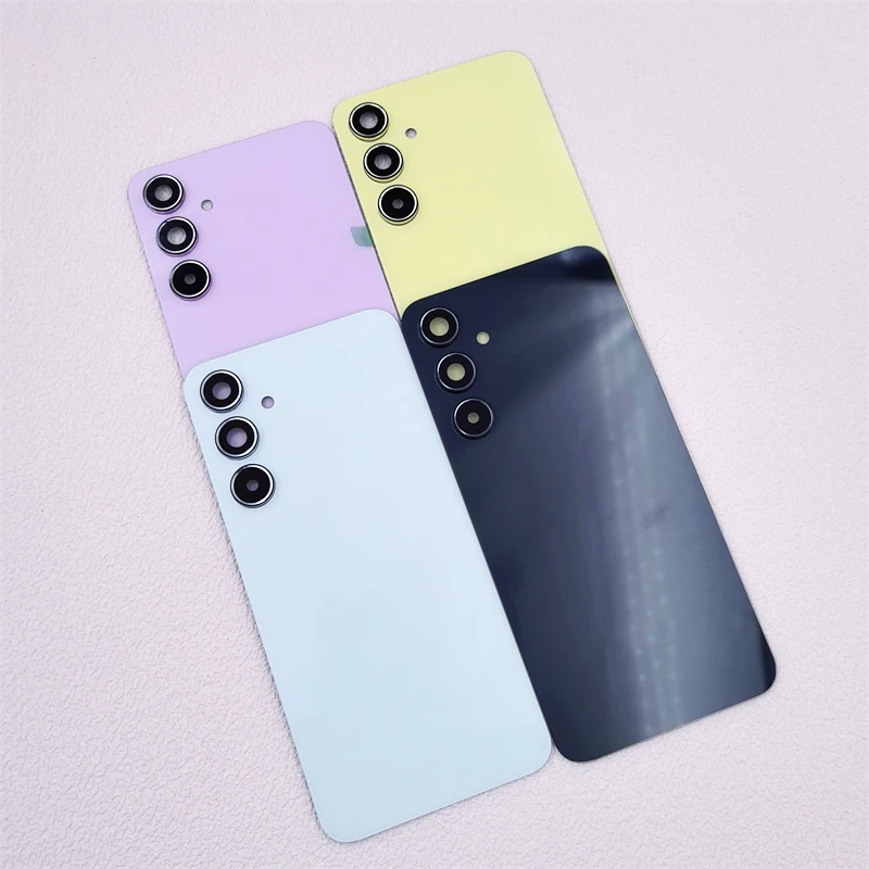 Back Glass Cover For Samsung Galaxy A55 SM-A556E Battery Case Rear Door Housing Lid Panel Shell Repair Parts +Camera Lens &Glue