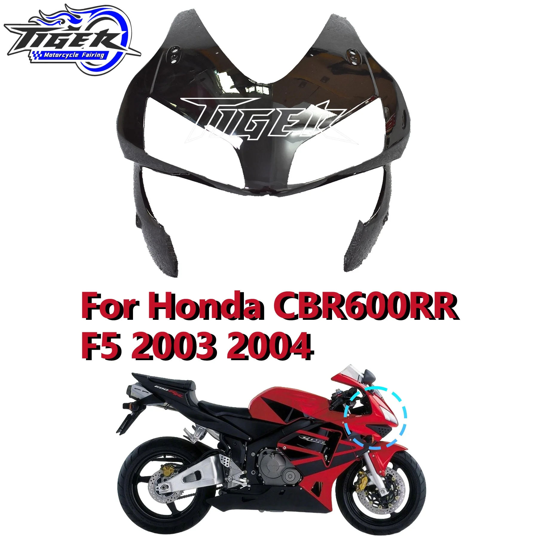 

Motorcycle Unpainted Upper Front Fairing Cowl For Honda CBR 600 RR CBR600RR F5 2003-2004