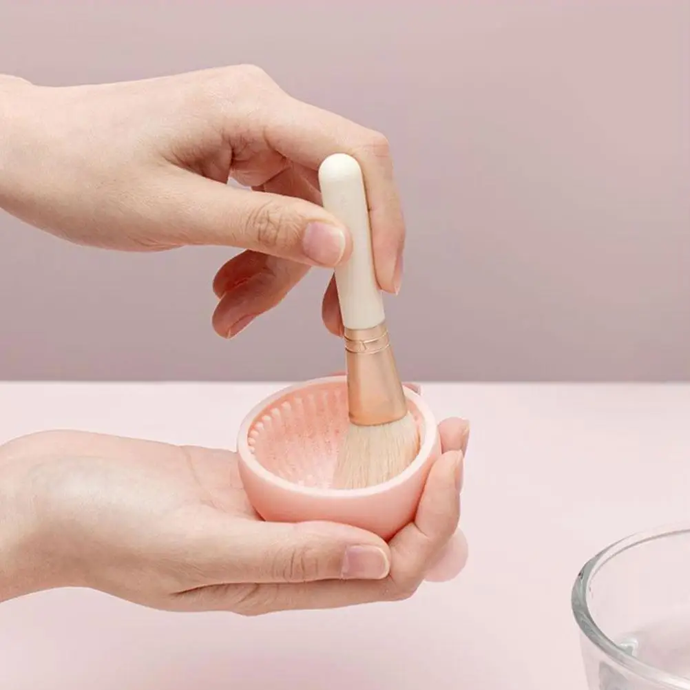 Placa de cepillo de silicona, cuenco, almohadilla de lavado para brochas de maquillaje, salón, hogar, limpiador de brochas de maquillaje, accesorios de herramientas de belleza