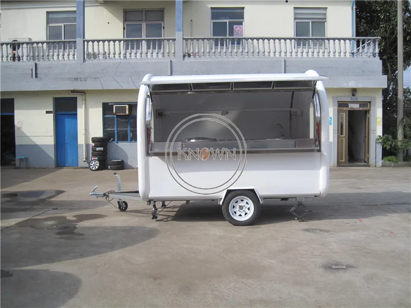 280 см уличный мобильный прицеп для фаст-фуда, тележка для хот-догов, грузовик-фургон на продажу