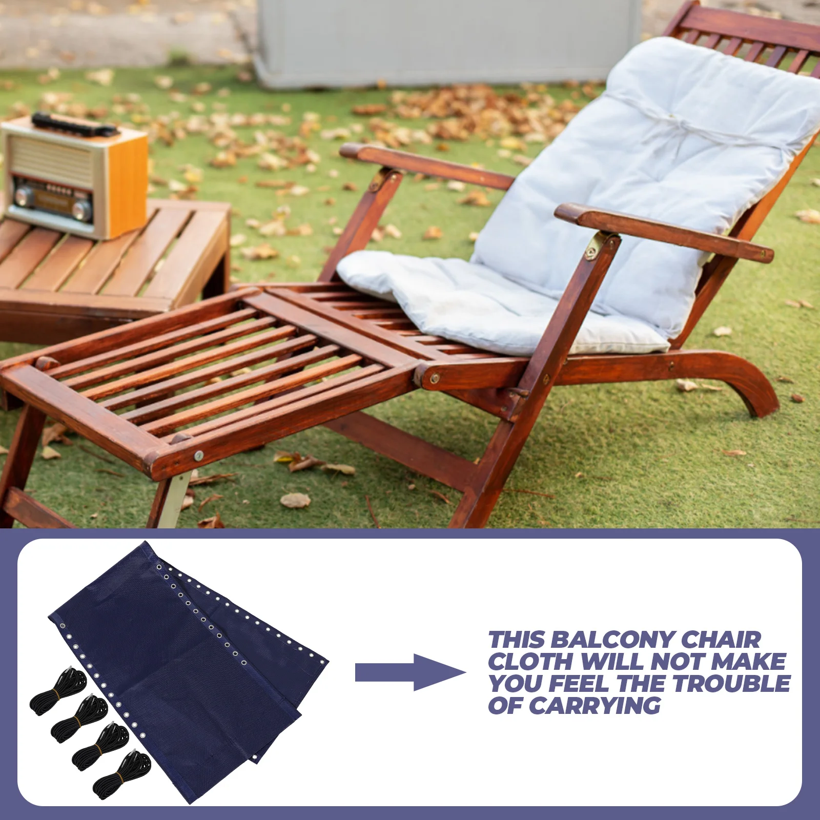 

Lounge Chair Replacement Fabric Strong Tear-Resistant Portable Chair Cover for Outdoor Indoor Use Easy to -Dry