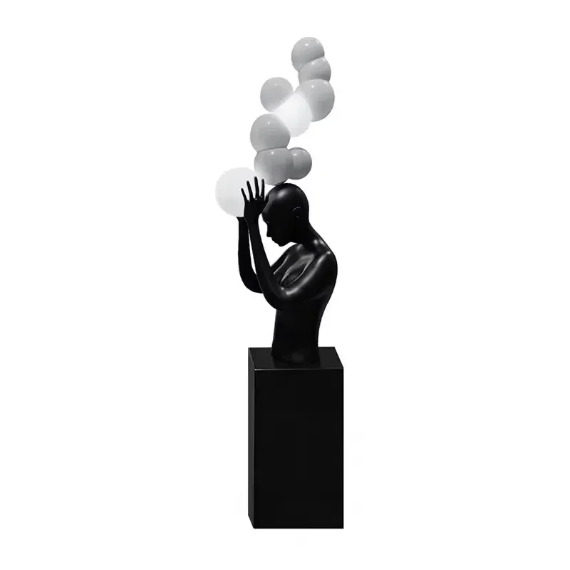120x21cm Light Luxury Figure Sculpture Display Stand Floor to Ceiling Decorative Showcase for Window Home Decoration Hot Sale