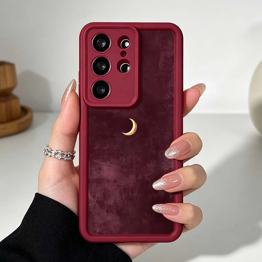 Fashionable Sun Moon Pattern Cover For Samsung Galaxy S26 S25 S24 S23 S22 S21 S20 Note 20 Ultra Plus FE Eye Ladder Phone Case