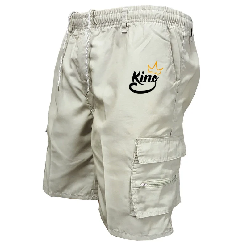 Trending Mens king print Shorts Fashion Sport Cargo pantaloni corti pantaloncini larghi Casual pantaloncini estivi