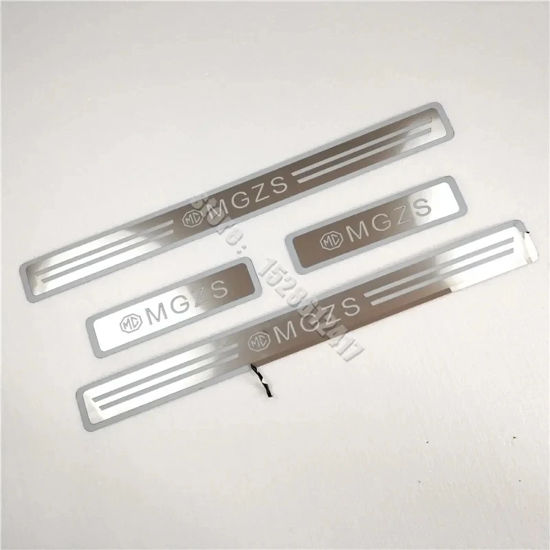 For MG ZS ZS EV HS 2017 2018 2019~2024 Door Sill Scuff Plate Trims Threshold Kick Pedal Protect Stainless Steel car Accessories