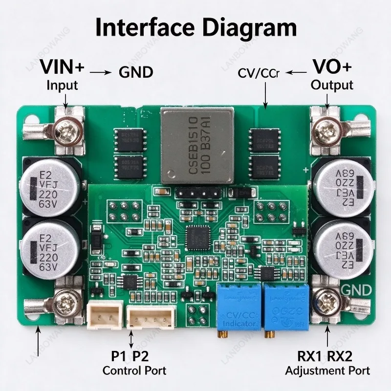 1100W 20A DC DC Buck Boost Converter Automatic Voltage Regulator Constant Current Power Supply Module For Battery Charging