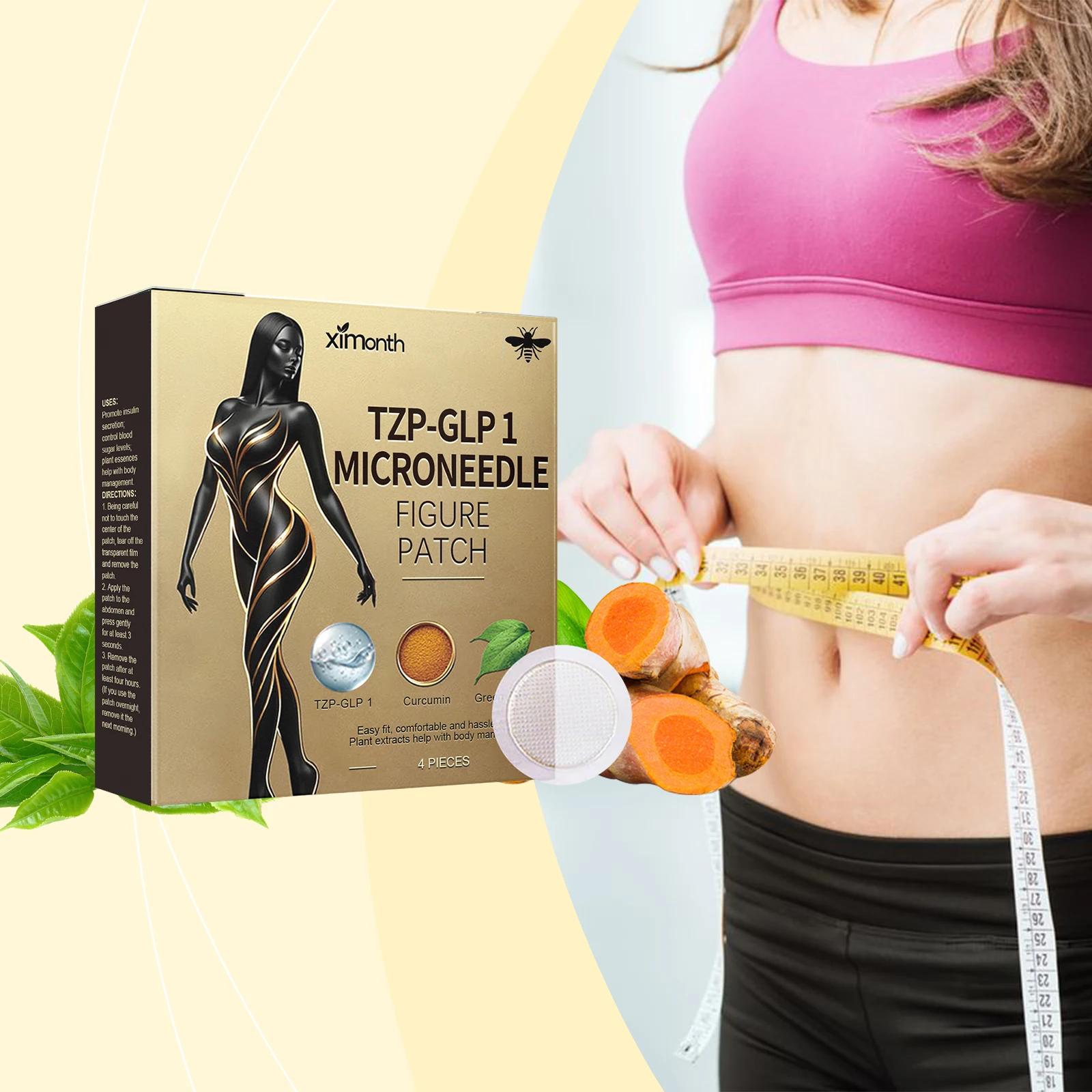 

Ximonth Daily Firming & Lightweight Body Care Patch - Nourish Skin, Define Body Contours, Lazy-friendly Body Shaping Patch