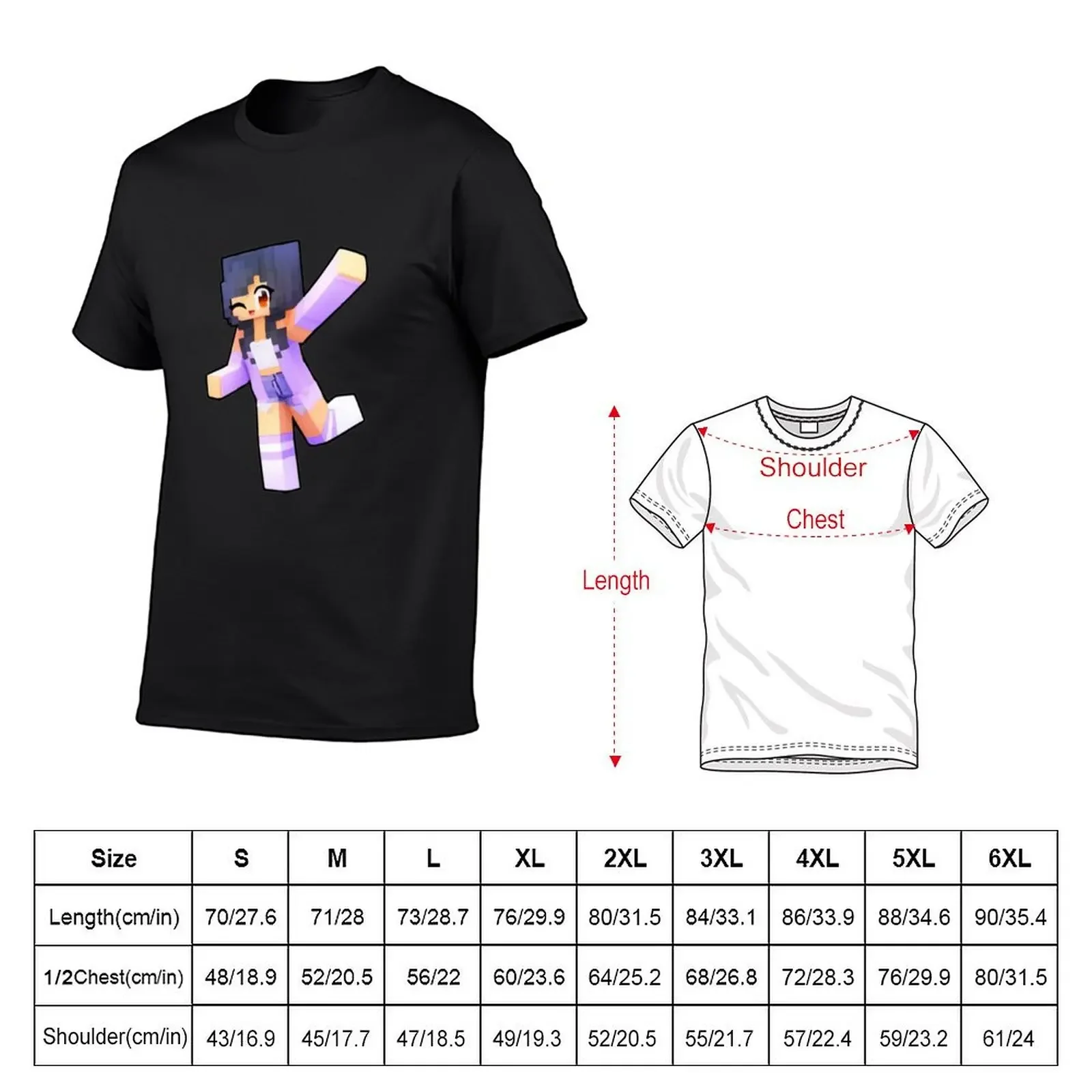 aphmau T-shirt tees customizeds cute clothes T-shirts for men cotton